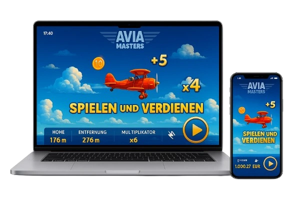 Avia Masters Spiel auf dem Handy – Gewinne sammeln und multiplizieren beim Flug-Abenteuer